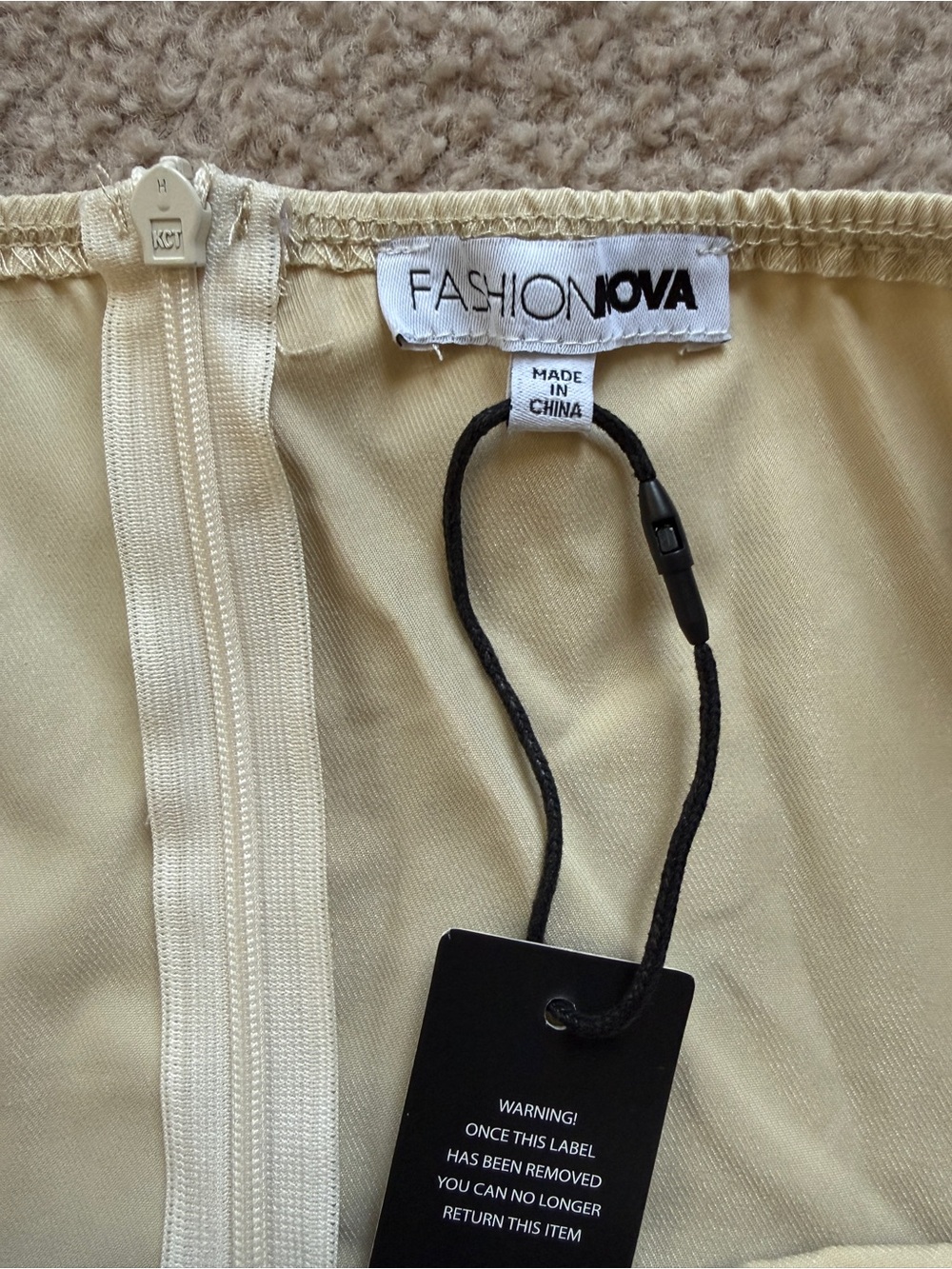 Fashion Nova Cream Pleated Corset Mini Dress - Picture 3 of 5